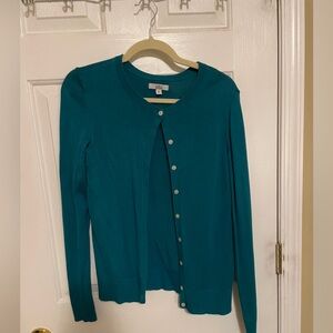 Croft and Borrow teal cardigan
